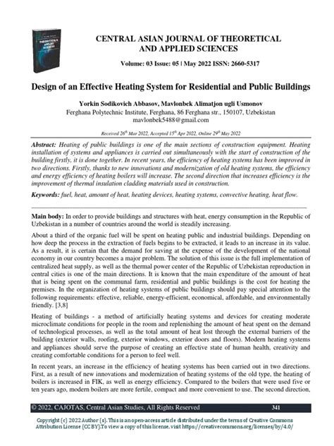 Design of An Effective Heating System For Residential and Public Buildings | PDF | Heat | Heat ...