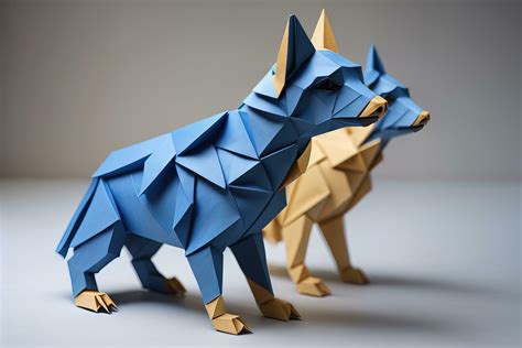 Paper origami animal isolated on solid color background. ai generative 27678427 Stock Photo at ...