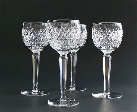 Vintage Waterford Crystal Wine Glasses Alana by DairyFarmAntiques