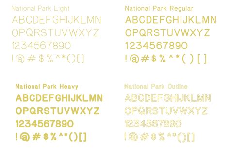 National Park Typeface in 4 Weights - Free Download by The Design Outside Studio | Smithographic