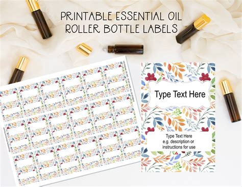 Etsy shop: Printable Essential Oil Labels (Editable PDF) | Fits 10ml ...