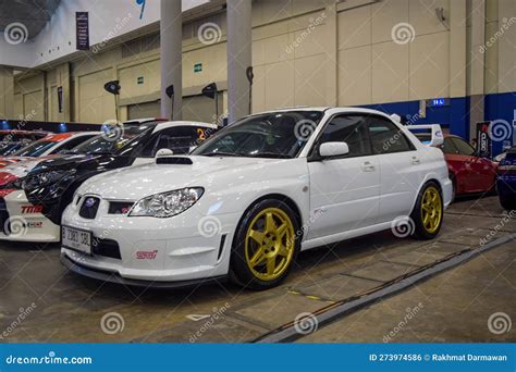 White Subaru Impreza WRX STI Hawkeye in the Elite Showcase Editorial Photo - Image of japan ...