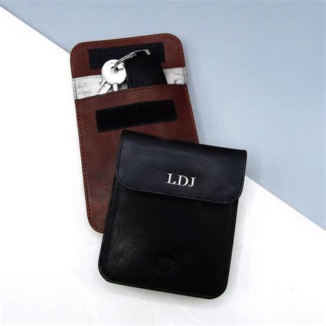 Personalised Leather Rfid Safe Car Key Fob Pouch By PARKER&CO | notonthehighstreet.com