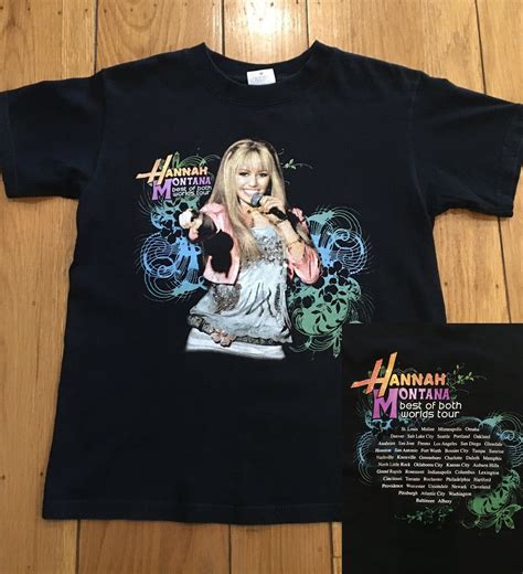 Vtg Hannah Montana Miley Cyrus Best Of Both Worlds Tour T-Shirt - Custom Merch Online Store