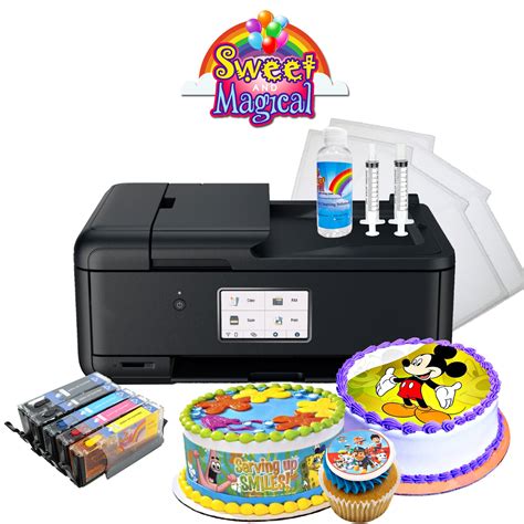 Cake Topper Image Printer, Edible Ink Cartridges,50 wafer paper & cleanner | eBay