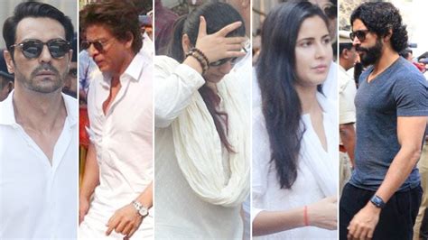 Bollywood celebs attend icon Sridevi's Funeral - YouTube