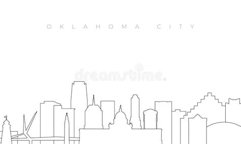 Outline Oklahoma City Skyline. Stock Vector - Illustration of landmark, city: 254306080