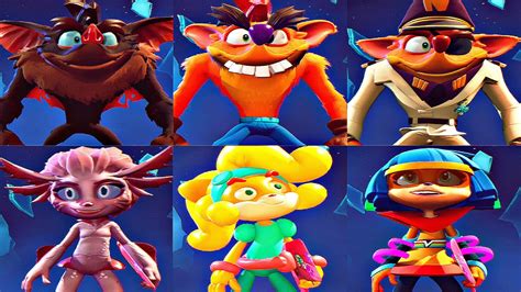 Crash Bandicoot 4: It's About Time - All Skins / Costumes (Crash & Coco) - YouTube