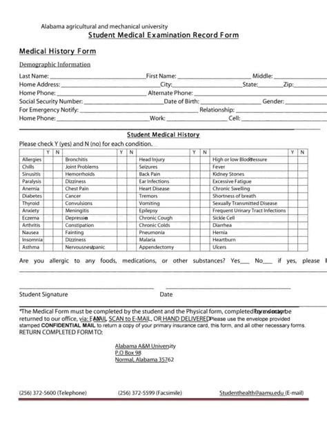 67 Medical History Forms [Word, PDF] - Printable Templates | Medical history, Health history ...