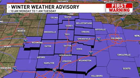 Winter weather advisory issued for the Miami Valley