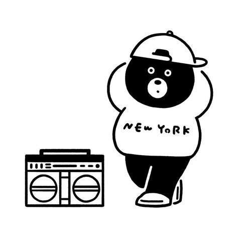 Old-School Hip Hop #bear #animal #oldschool #hiphop #music #newyork #character #fashion # ...