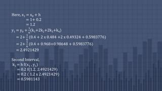 Runge-Kutta methods with examples | PPT