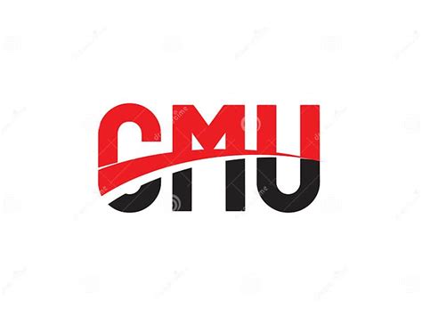 CMU Letter Initial Logo Design Vector Illustration Stock Vector ...