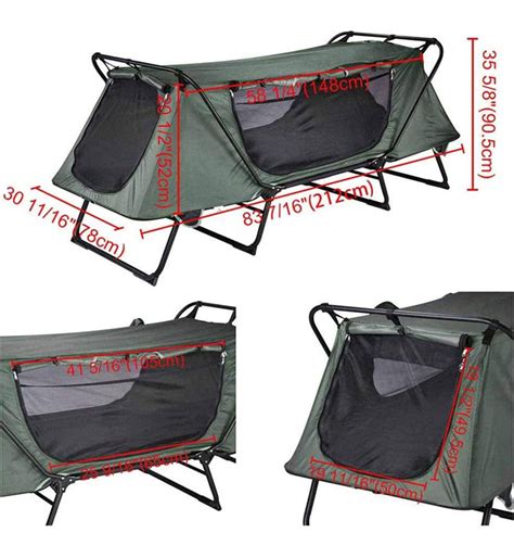 Outdoor camping waterproof portable ventilated folding cot tent ...