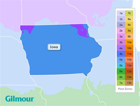 Iowa Planting Zones - Growing Zone Map | Gilmour