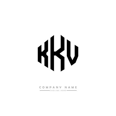 KKV letter logo design with polygon shape. KKV polygon and cube shape logo design. KKV hexagon ...