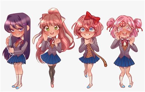 Found Fanartthere's - Doki Doki Literature Club Characters Transparent PNG - 1024x576 - Free ...