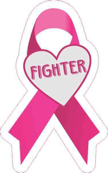 2.5in x 4in Fighter Breast Cancer Ribbon Sticker