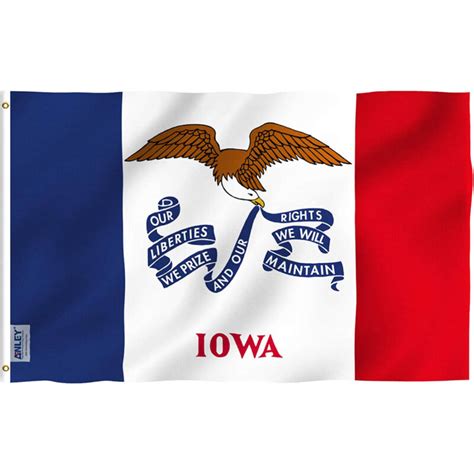 Fly Breeze 3x5 Foot Iowa State Flag - Anley Flags