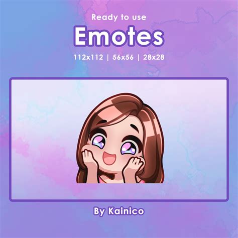 Brunette Girl Owo Emote - Etsy