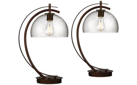 Possini Euro Design Calvin Modern Desk Lamps Set of 2 with USB Charging ...