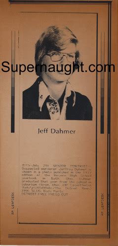 Jeffrey Dahmer Yearbook Laser Press Photo | Supernaught