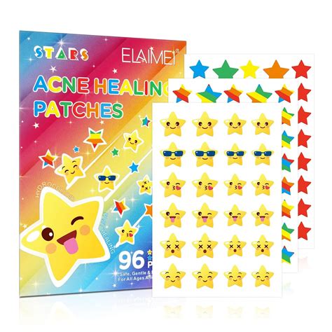 Amazon.com: Star Face Pimple Patches, 96 Patches Cute Pimple Patches Acne Healing Patches ...