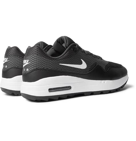 Nike Golf - Air Max 1G Faux Leather-Trimmed Coated-Mesh Golf Shoes ...