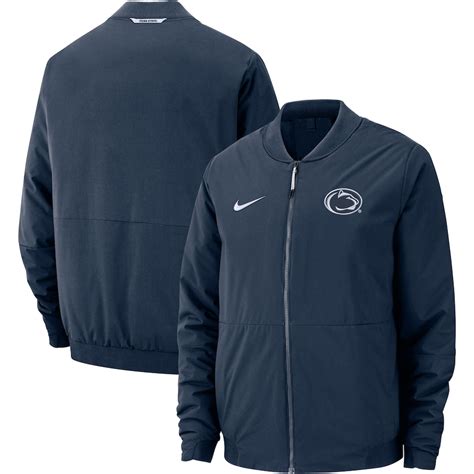 Men's Nike Navy Penn State Nittany Lions Shield Champ Drive Full-Zip Bomber Jacket