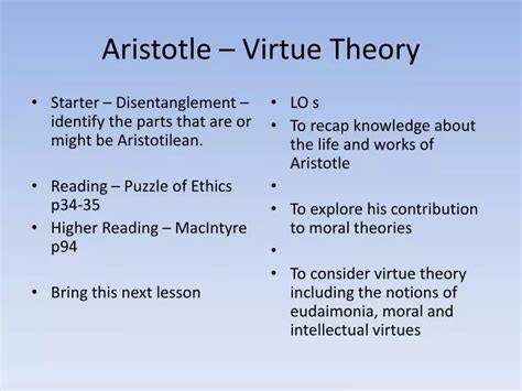 PPT - Aristotle – Virtue Theory PowerPoint Presentation, free download - ID:2016880