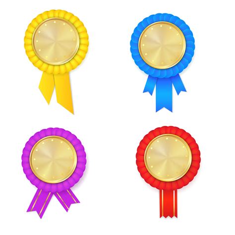 Vector colorfull award rosette set 7740586 Vector Art at Vecteezy