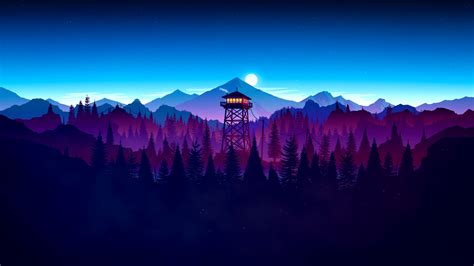 Firewatch at night [1920x1080] : r/wallpaper