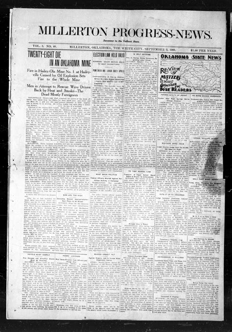 Millerton Progress-News. (Millerton, Okla.), Vol. 3, No. 40, Ed. 1 ...