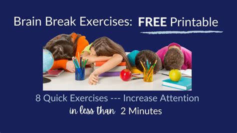 Best Brain Break Exercises - FREE Printable - DEVELOP LEARN GROW