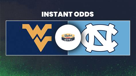 Duke's Mayo Bowl Odds: North Carolina vs West Virginia Lines, Spread, Schedule