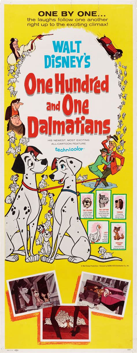 101 Dalmatians Original 1961 U.S. Insert Movie Poster - Posteritati ...