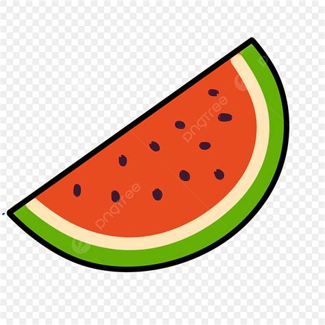 Sliced Watermelon Clipart Transparent Background, Watermelon Slice Watermelon Simple Green ...