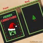 FREE Printable Christmas Minecraft Greeting Card