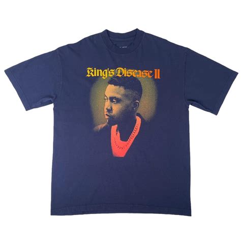 NAS Kings Disease 2 KDII Album Tee Double Sided... - Depop