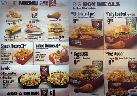 KFC Menu, Menu for KFC, Thornhill, Toronto - Urbanspoon/Zomato