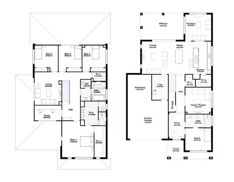 Hampton Style House Floor Plans