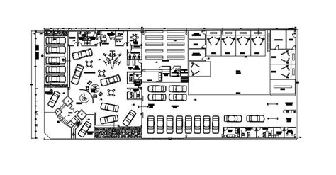 Car Showroom Design In DWG File - Cadbull