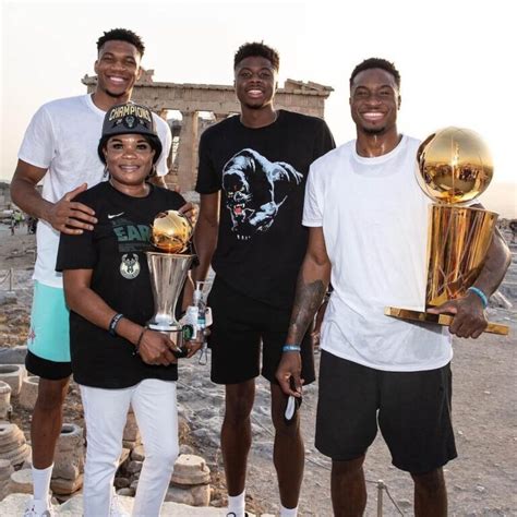 Antetokounmpo Brothers Pose With Shining NBA Trophies at the Acropolis - The Pappas Post