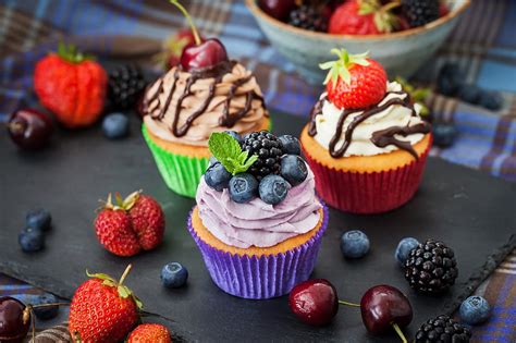 Cupcakes, sweet, dessert, fruit, cupcake, food HD wallpaper | Pxfuel