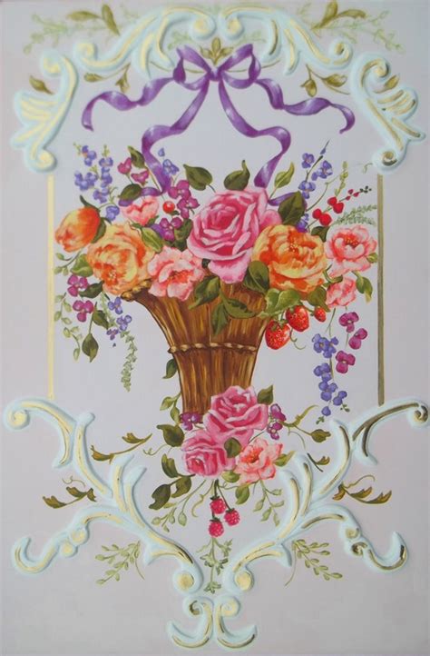 French Floral Rococo Painting by RoyalRococo on Etsy