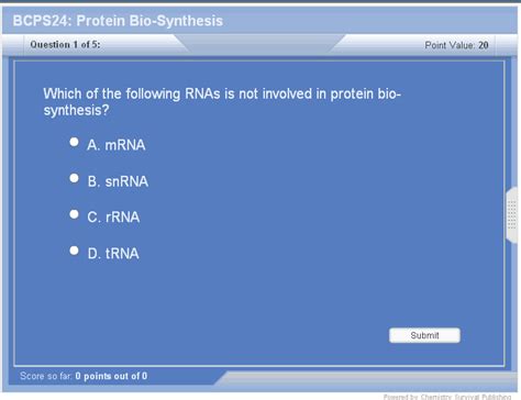 Biochemistry: Protein Biosynthesis