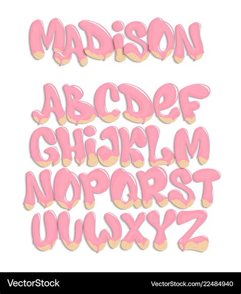 Stylized melted font and alphabet liquid font Vector Image