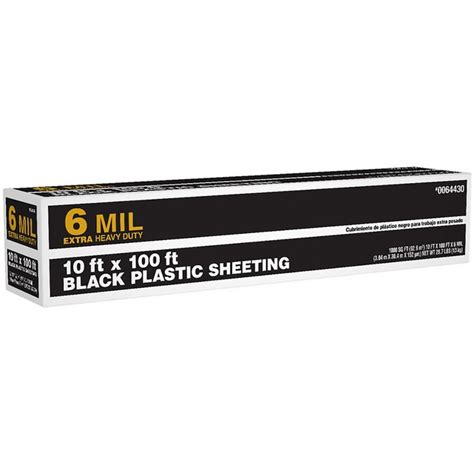 10-ft x 100-ft Black 6-mil Plastic Sheeting in the Plastic Sheeting & Film department at Lowes.com