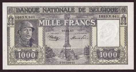 Belgium 1000 Francs banknote 1945 King Albert I|World Banknotes & Coins Pictures | Old Money ...