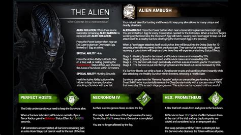 Alien Chapter: New Killer Power/Perks Concept Reviews of the Xenomorph ...